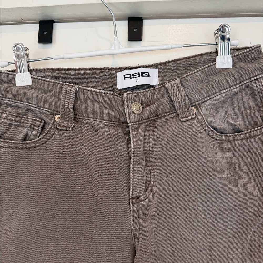 RSQ Brown Wide-Leg Carpenter Jeans - Picture 2 of 4